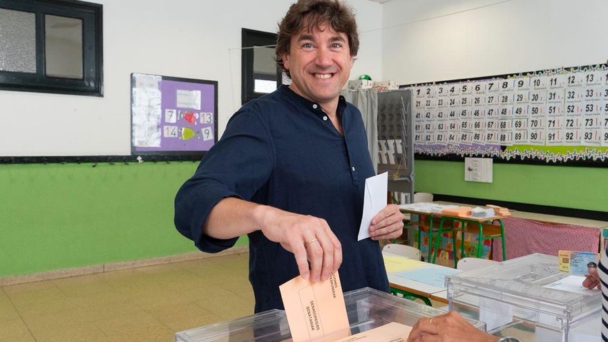 Eneko Andueza, secretario general del PSE-EE este domingo