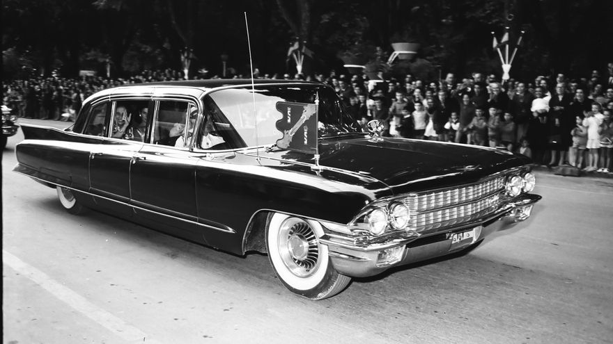 Carmen Polo, durante su visita a Vitoria el 28 de julio de 1963