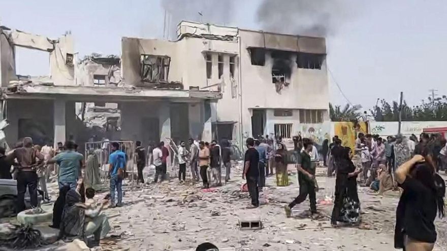 Captura del video de los momentos posteriores al bombardeo en la ciudad de Minab (Irán).