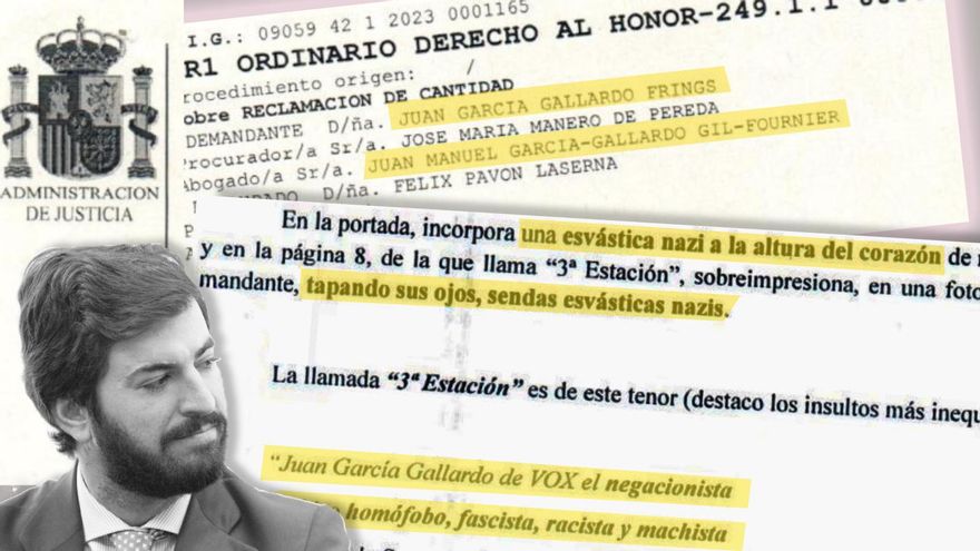 García-Gallardo demanda a un humorista de Burgos por unas coplillas satíricas e imágenes en las que le colocó esvásticas