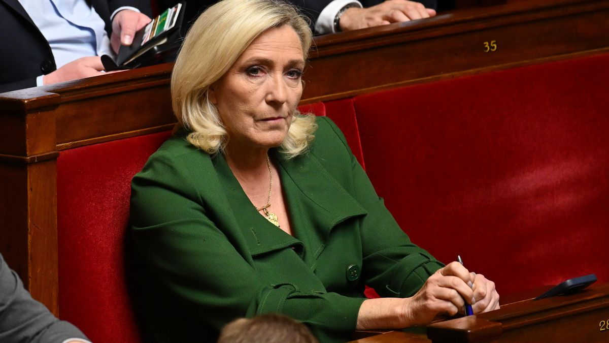 Imagen de archivo de Marine Le Pen durante una sesión parlamentaria en la Asamblea francesa.
