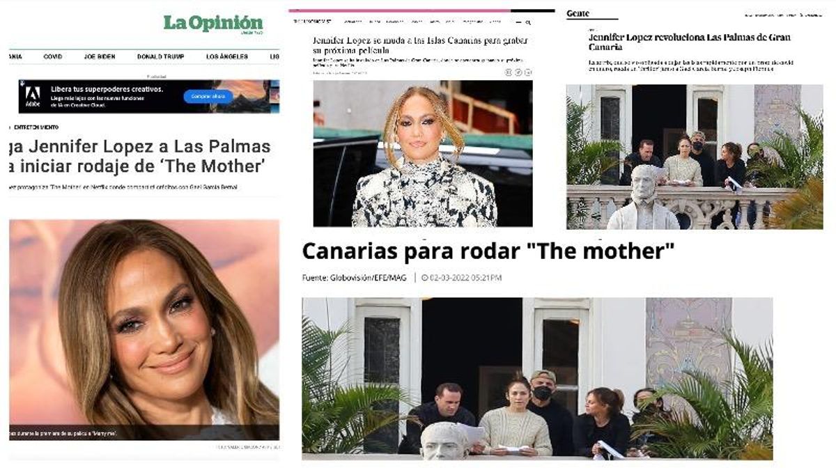 'The Mother', que se está rodando en Gran Canaria, en los medios de comunicación latinos de Estados Unidos. / FOTO: CABILDO DE GRAN CANARIA