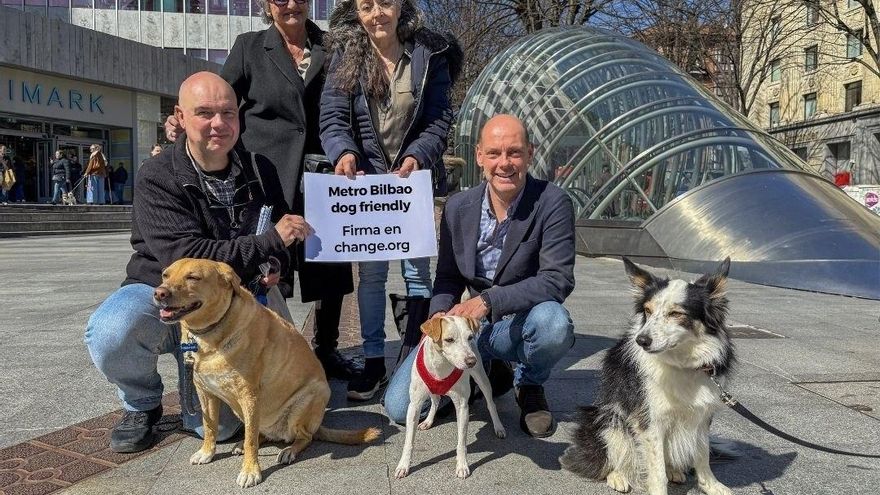 Vecinos de Bilbao reúnen más de 10.000 firmas y solicitan a Juntas Generales que los perros grandes puedan viajar en Metro
