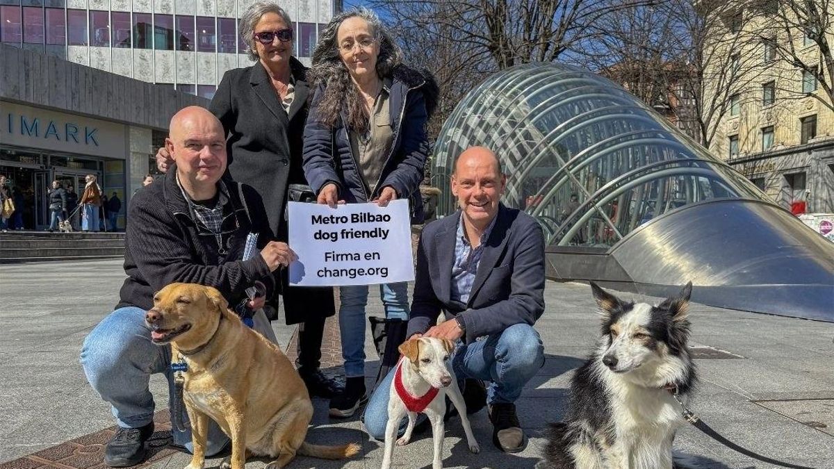 Vecinos de Bilbao reúnen más de 10.000 firmas y solicitan a Juntas Generales que los perros grandes puedan viajar en Metro