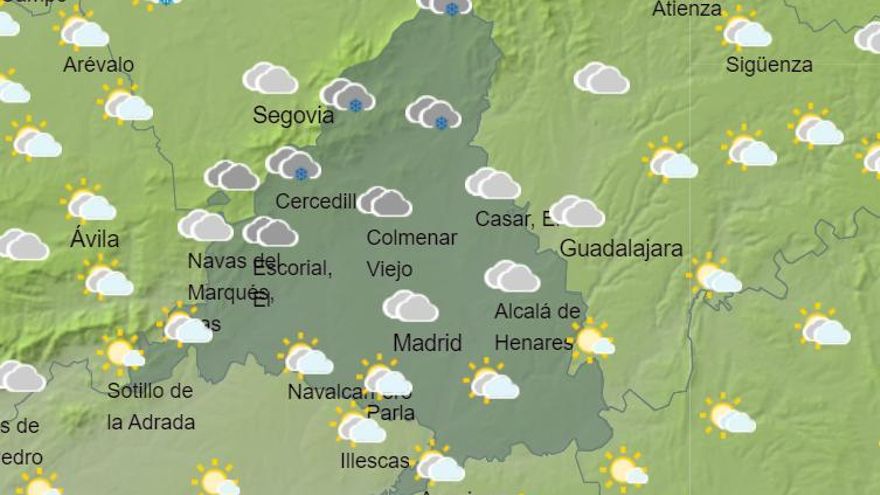 El frío polar llega a Madrid: semana de nevadas en la sierra y posibles copos en la capital