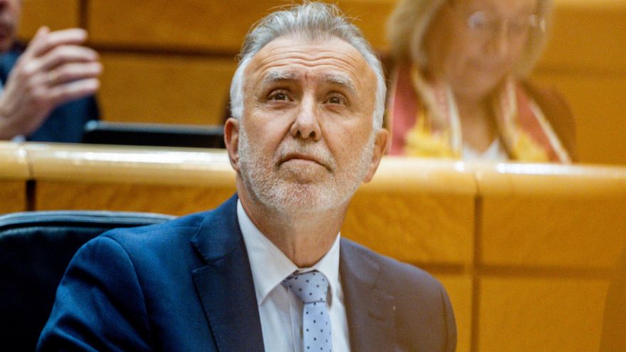El ministro de Política Territorial y Memoria Democrática, Ángel Víctor Torres, durante una sesión de control al Gobierno en el Senado, a 3 de marzo de 2026, en Madrid (España).