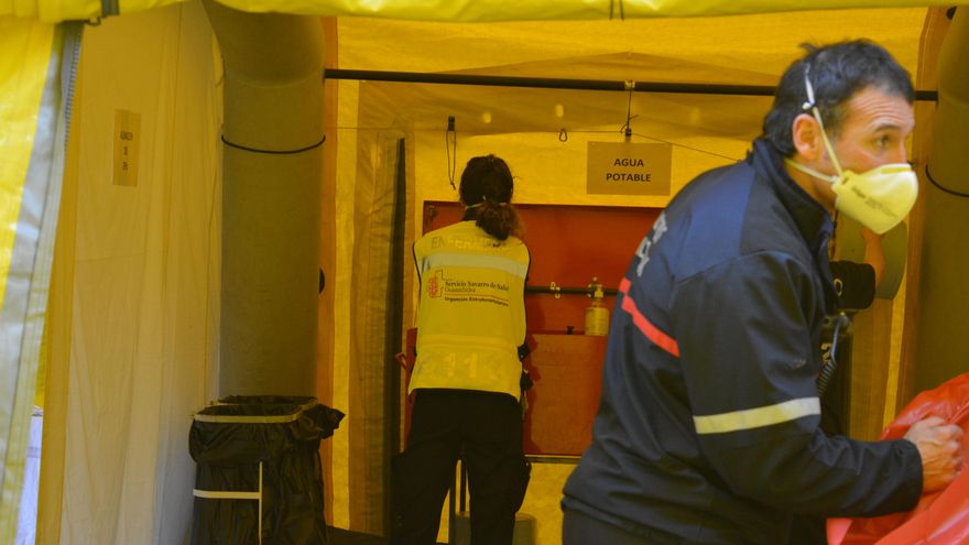 Personal de ambulancias del servicio navarro de Salud