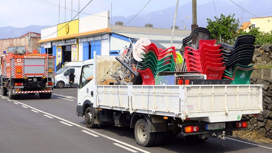 Retirada de enseres en La Palma