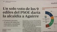 Un mensaje de ABC con el verbo en condicional.