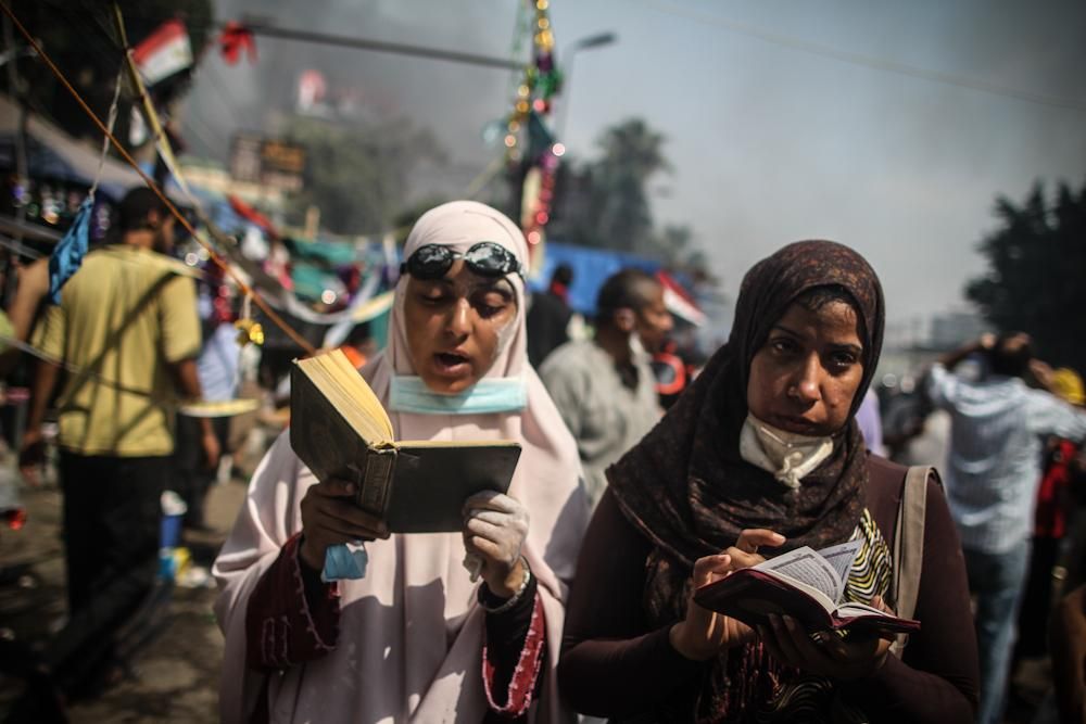 Enfrentamientos entre la policía y los partidarios de Mosri en El Cairo. / Mosa'ab Elshamy