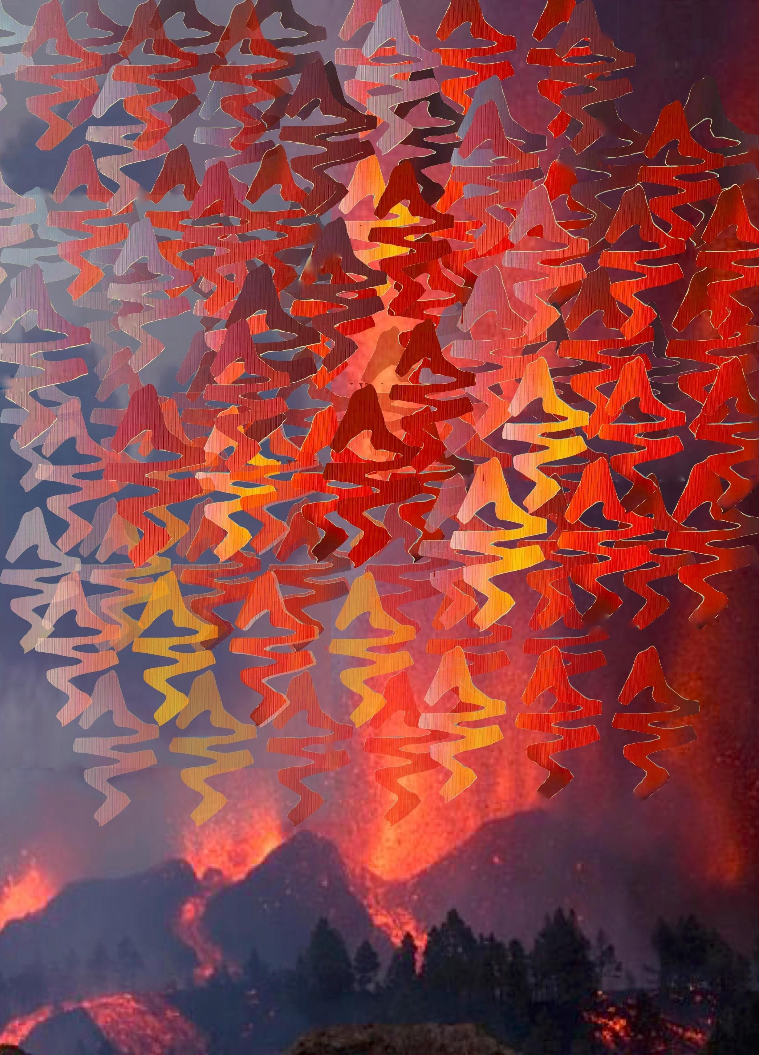 Facundo Fierro ha fusionado su logotipo  de La Palma con el volcán.