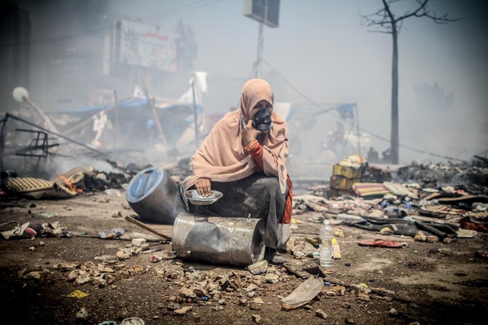 Enfrentamientos entre la policía y los partidarios de Mosri en El Cairo. / Mosa'ab Elshamy
