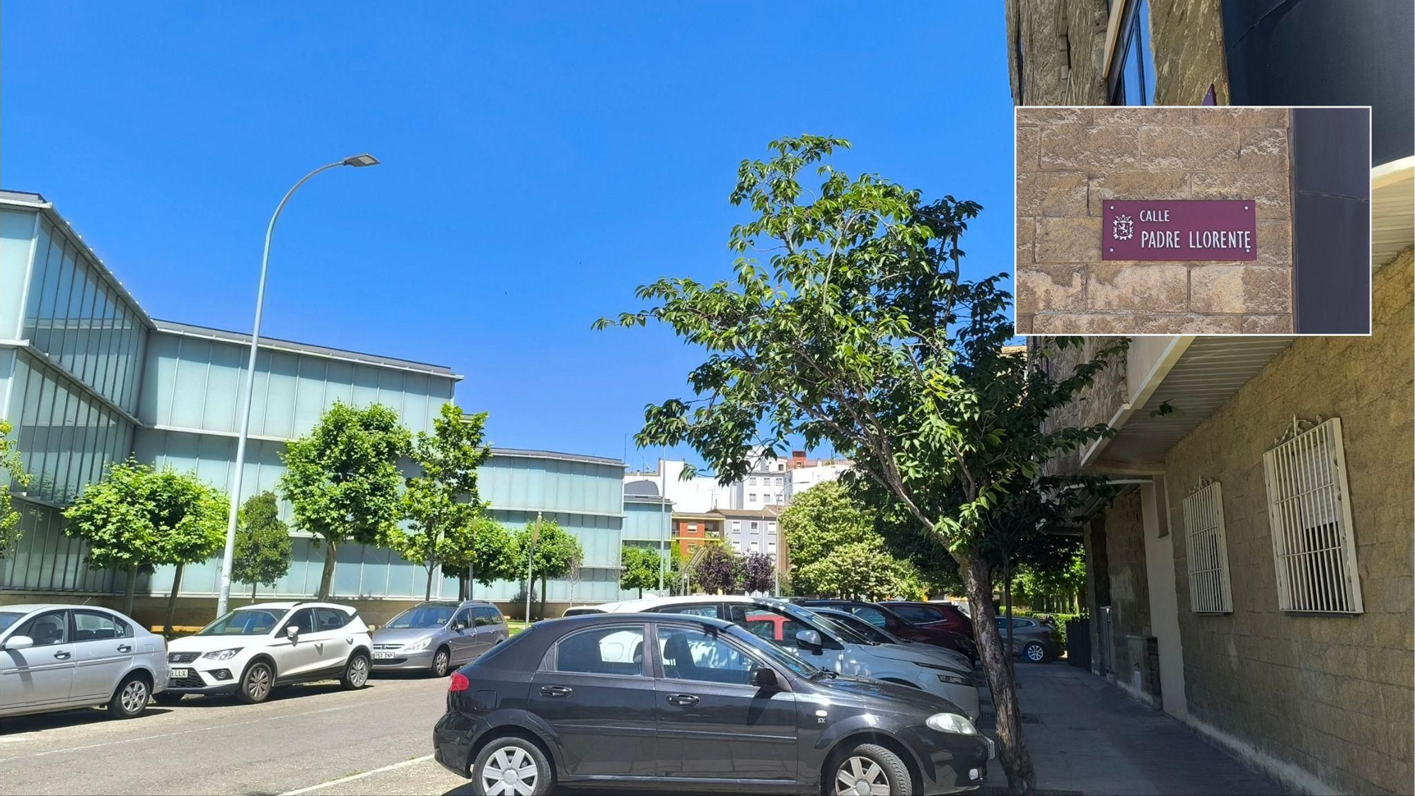 La calle Padre Llorente en León ciudad, al lado del museo Musac