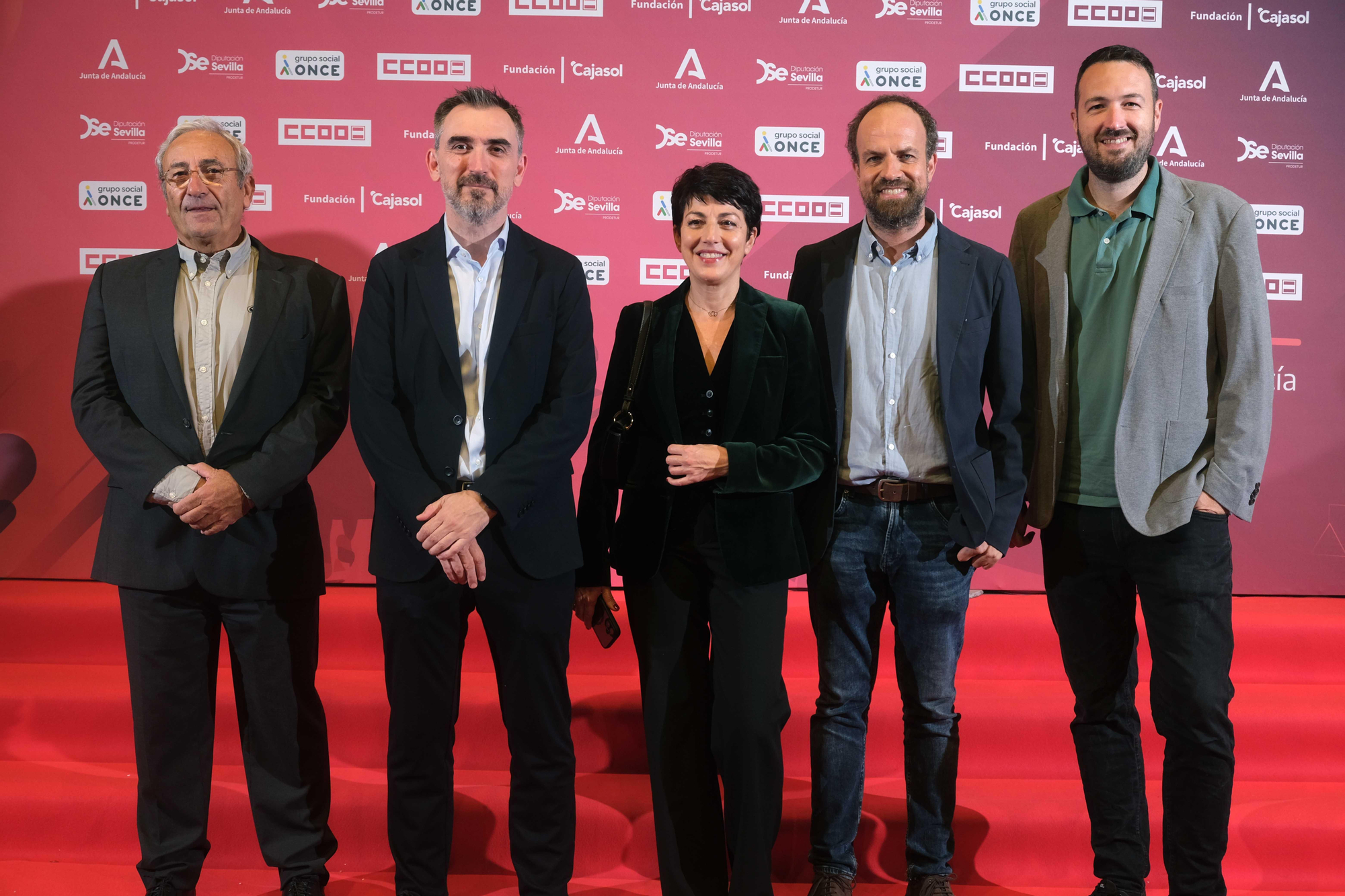 José Sanclemente, presidente de la sociedad editora de elDiario.es; Ignacio Escolar, director de elDiarioes; Rosalía Lloret, CEO de elDiario.es; Javier Ramajo, director de elDiario.es Andalucía; y Juanlu Sánchez, subdirector de elDiario.es
