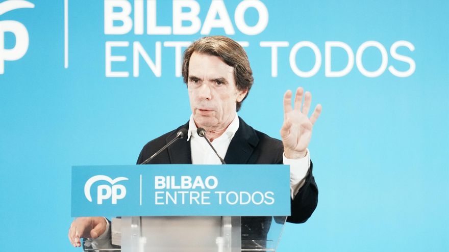 Aznar asevera en Bilbao que Sánchez va a hacer "una suelta general" de terroristas de ETA