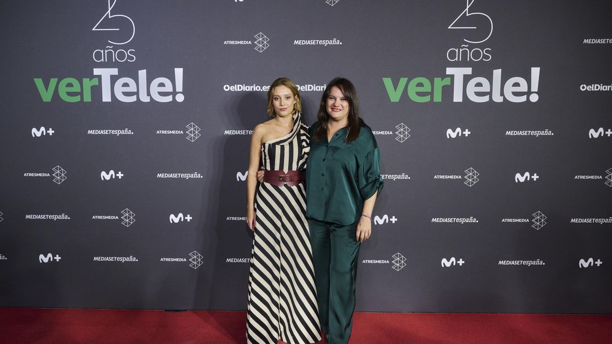 Ana Garcés y Gema R. Neira en la fiesta 25 aniversario de verTele
