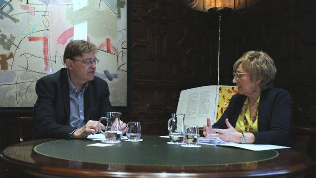 El presidente del Consell, Ximo Puig, con la consellera de Sanidad, Ana Barceló