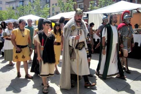 Una imagen del líder de las tribus astures en Asturica Augusta.