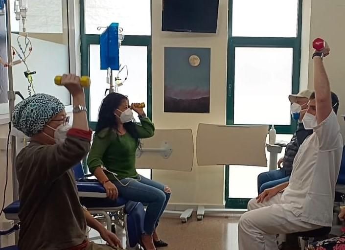 Fisioterapia en el Hospital de Día Oncohematológico.