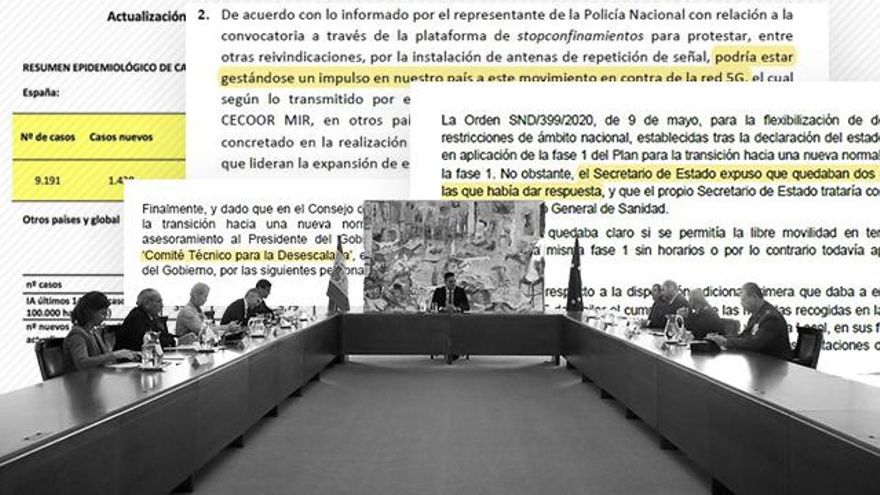 Las actas de las reuniones en Moncloa de los primeros días de la pandemia se hacen públicas un año después