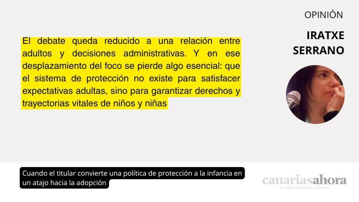 Cuando el titular convierte una política de protección a la infancia en un atajo hacia la adopción