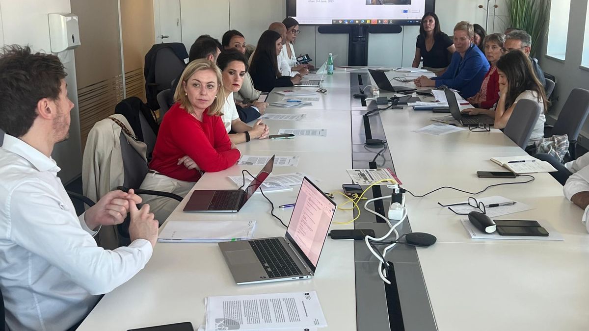 Natalia Enguix en el Comité de las Regiones de la Unión Europea.