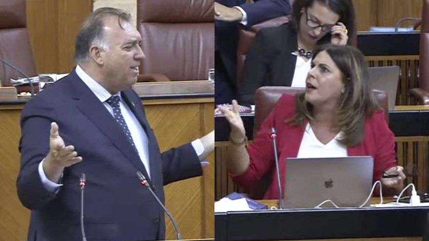Dos minutos de furia obligan a suspender un debate en el Parlamento andaluz: "¡Das vergüenza, te aguanto todos los días!"