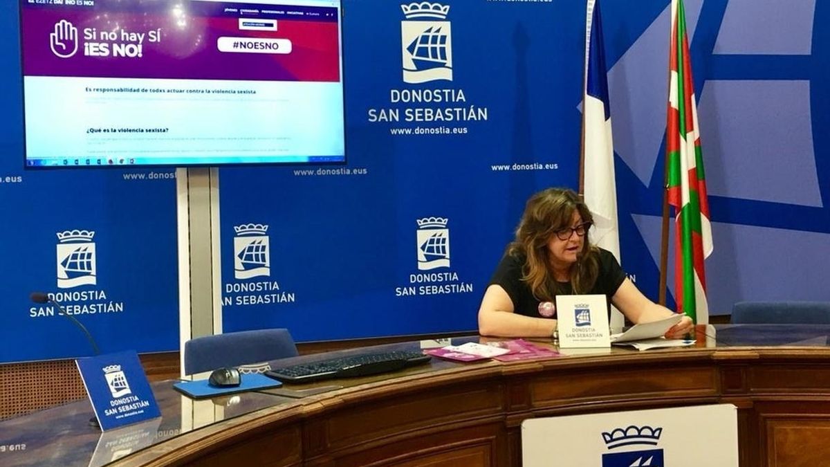 Ayuntamiento de San Sebastián pone en marcha la campaña 'Si no hay sí ¡es no¡' contra las agresiones machistas