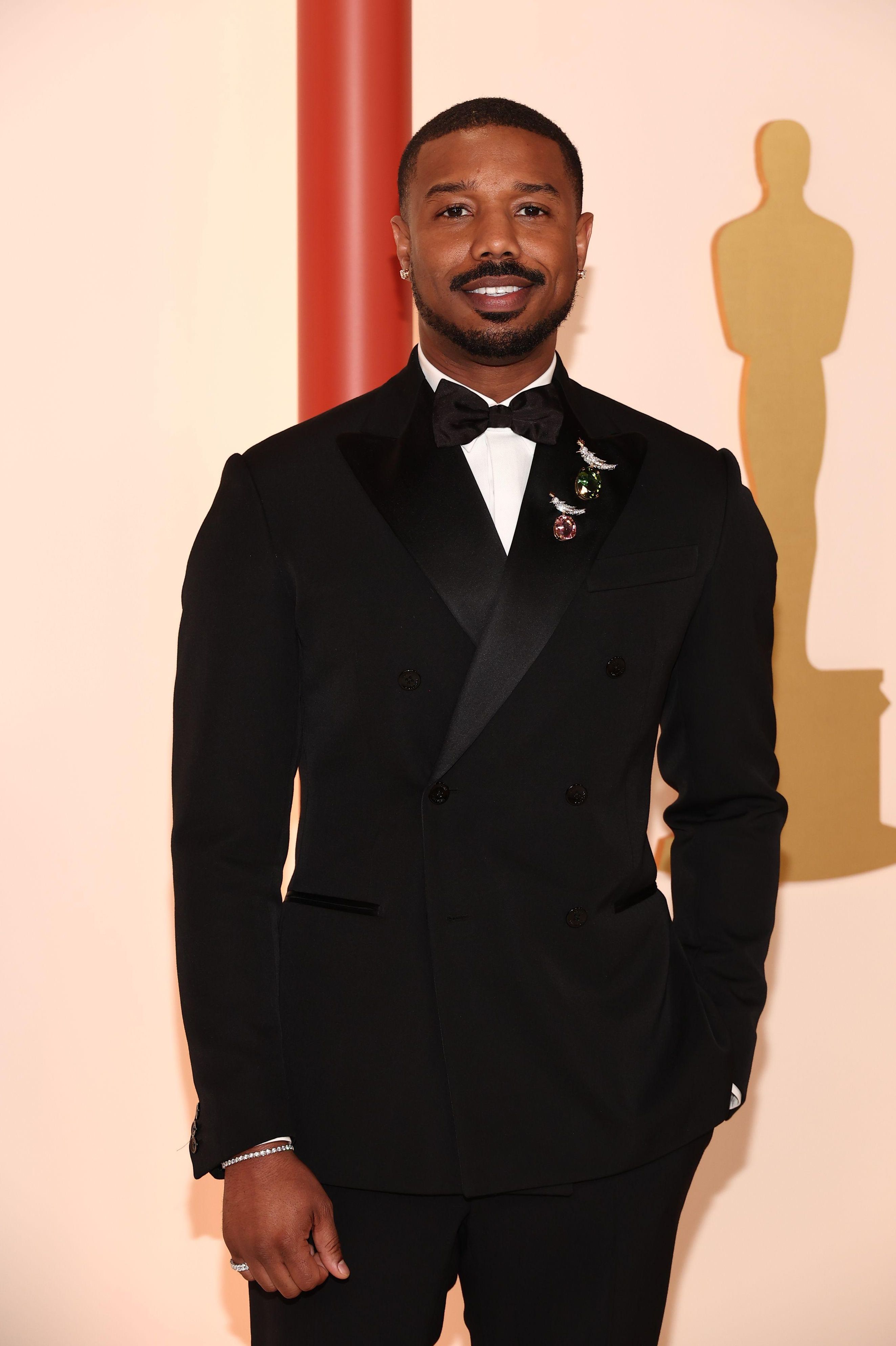 El actor Michael B. Jordan, en la alfombra roja de los Oscar