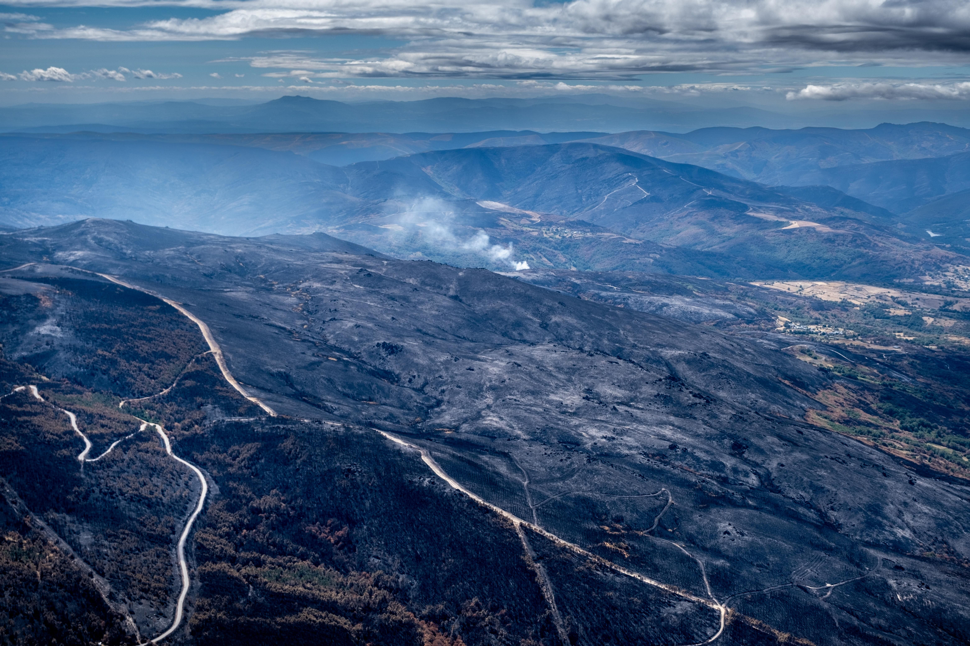 30 Agosto 2025. Incendio de Chandrexa de Queixa. Greenpeace/ Pedro Armestre