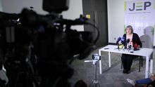 Rueda de prensa de jurisdicción especial para la paz, creada a raíz del Acuerdo entre el Gobierno y las FARC