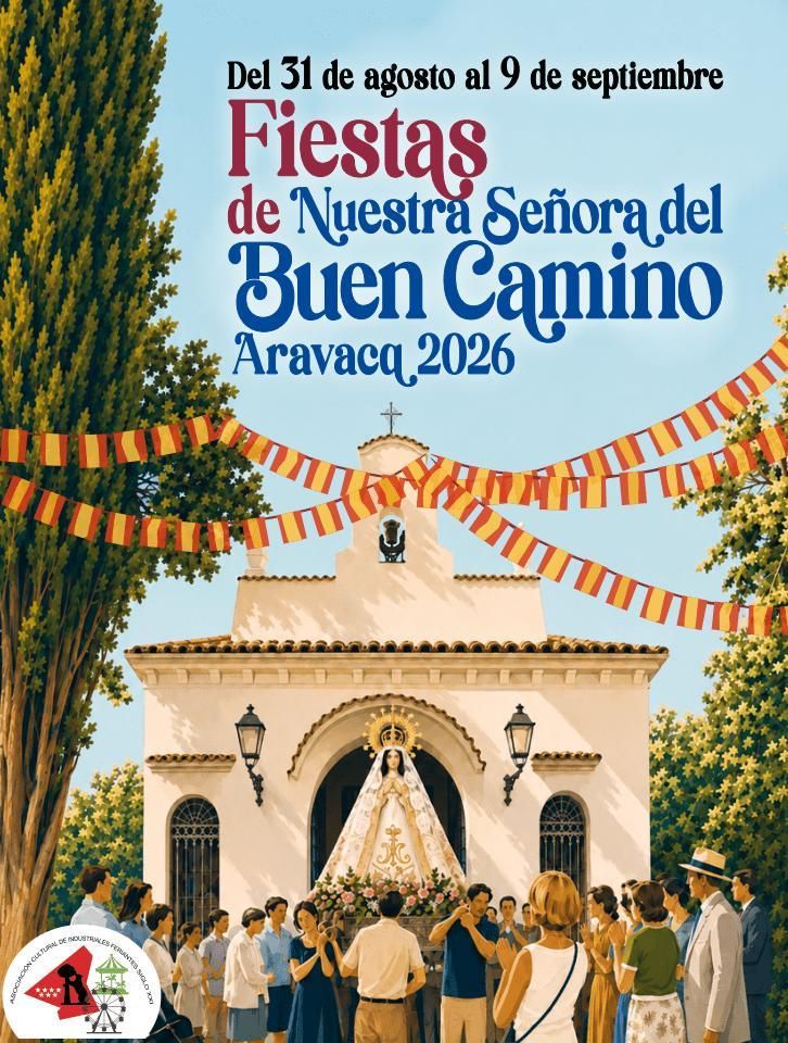 Cartel de las Fiestas de Aravaca en honor a Nuestra Señora del Buen Camino 2026
