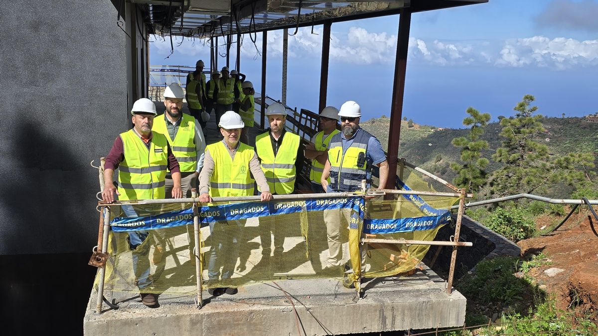 Visita a las obras del restaurante de Izcagua, en Puntagorda.