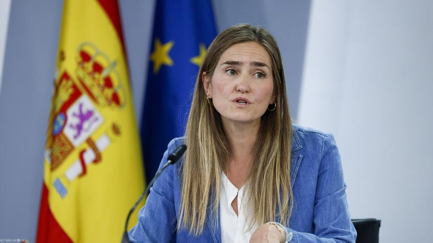 La vicepresidenta tercera y ministra para la Transición Ecológica y el Reto Demográfico, Sara Aagesen, en la rueda de prensa del Consejo de Ministros este miércoles