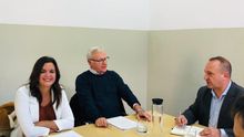 El alcalde de València, Joan Ribó, junto a la vicealcaldesa, Sandra Gómez.