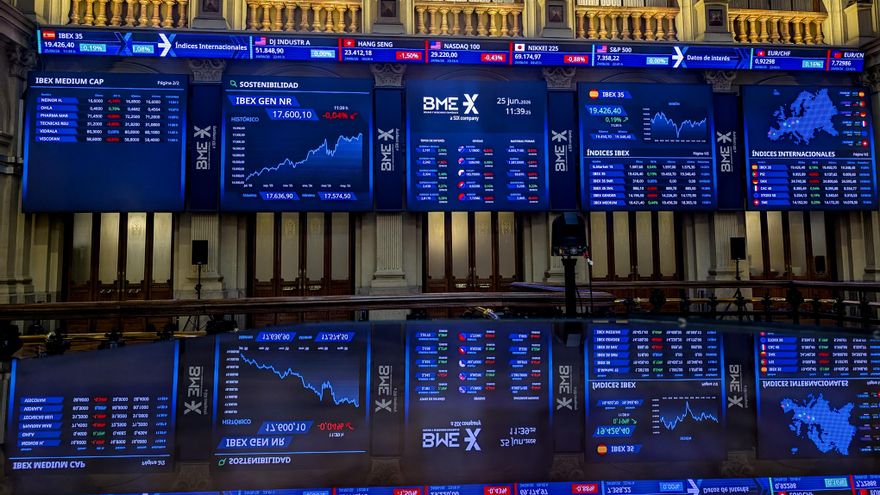 El Ibex rompe por primera vez la barrera de los 20.000 puntos y marca máximos en la apertura