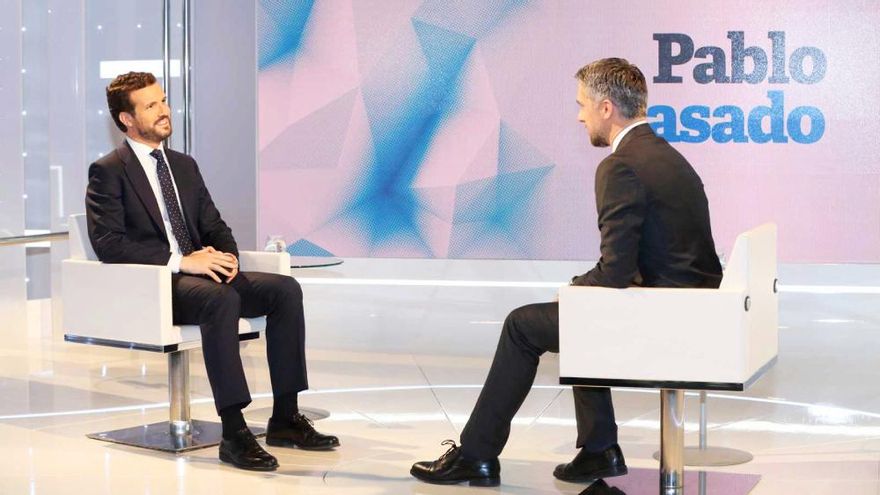 Pablo Casado será entrevistado por Carlos Franganillo en el Telediario 2