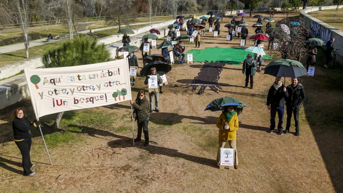 AAVV Axerquía y Regina-Magdalena realizan la actividad 'Aquí falta un árbol' en el Parque de Miraflores