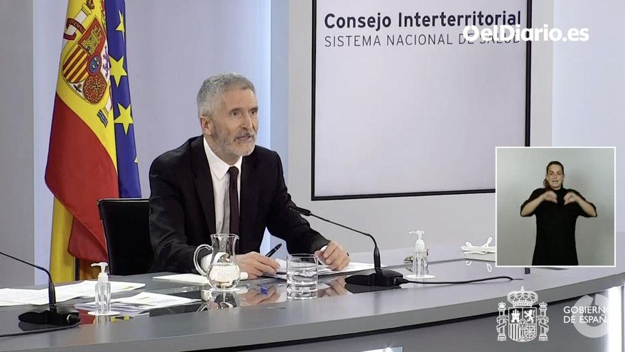 Fernando Grande-Marlaska, en rueda de prensa.