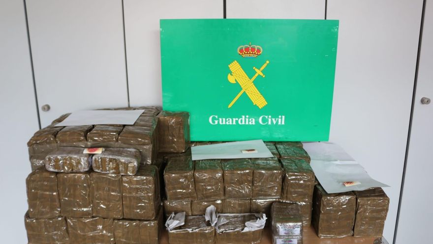 La Guardia Civil incauta 90 kilos de hachís a dos 'correos' que transportaron la droga desde Madrid a Asturias
