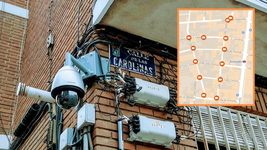 Mapa de las nuevas cámaras de vigilancia del Ayuntamiento de Madrid en Bellas Vistas