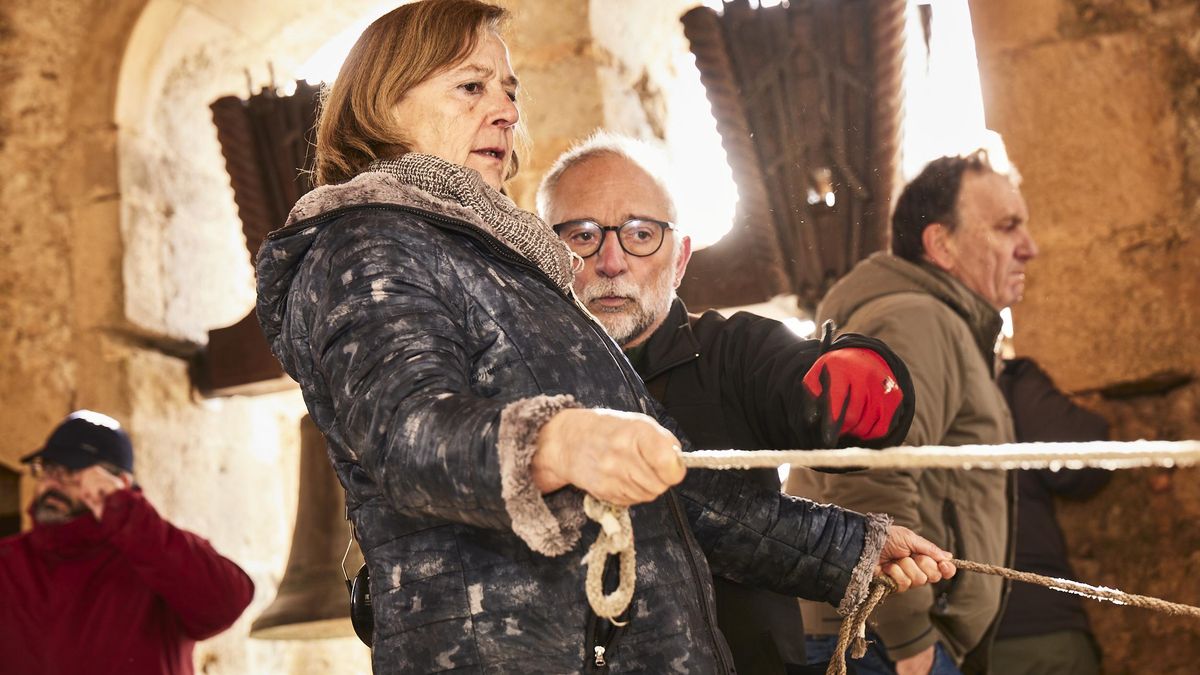 Una de las asistentas a la puesta en marcha de la Escuela de Campaneros de Fuenteodra