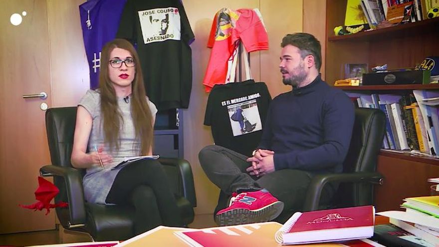 Elsa Ruiz y Gabriel Rufián, en la entrevista