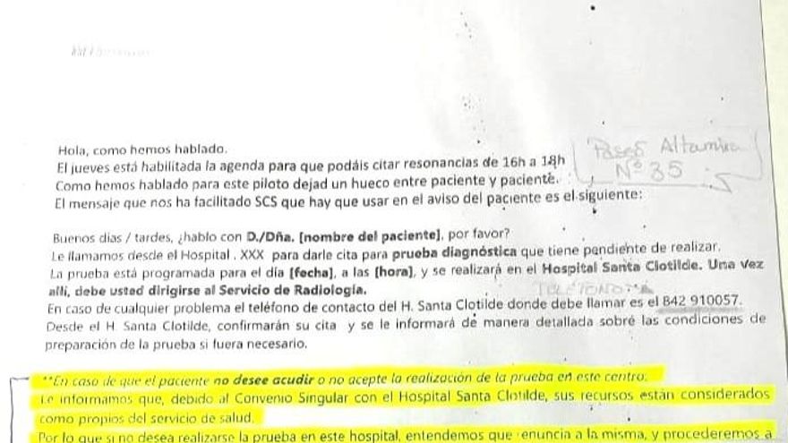 "Entendemos que renuncia a la misma y procederemos a su anulación": la respuesta a los pacientes cántabros que rechazan citas en la sanidad privada