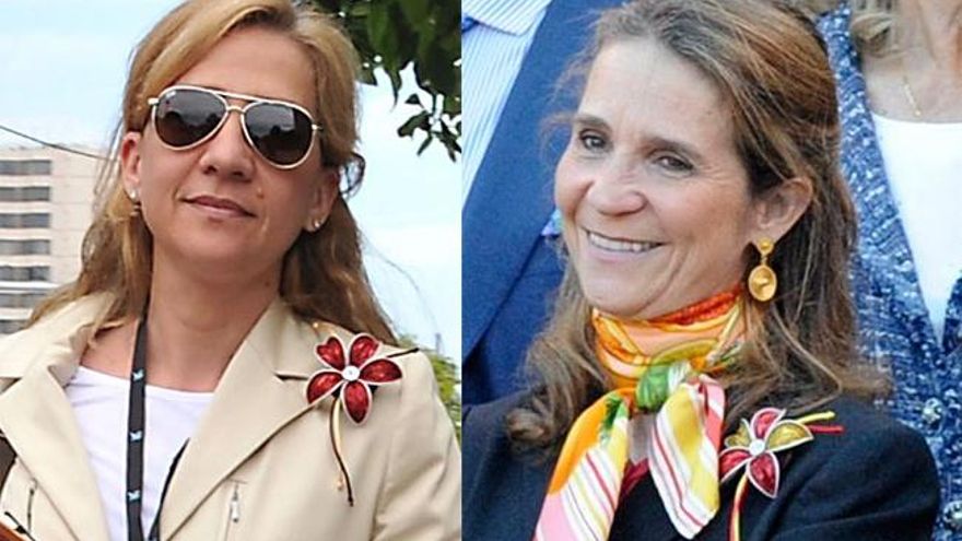 Archivo - Las infantas Elena y Cristina de Borbón.
