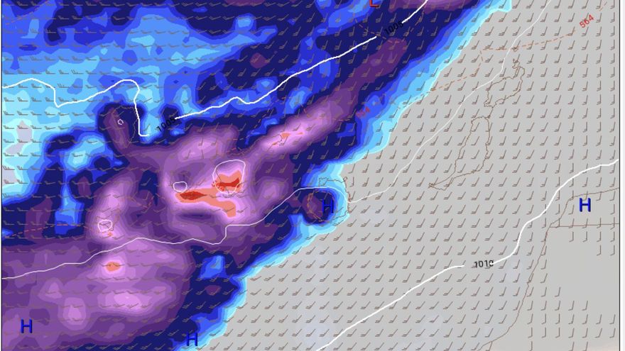 Canarias se prepara para la llegada de un potente frente atlántico cargado de lluvias