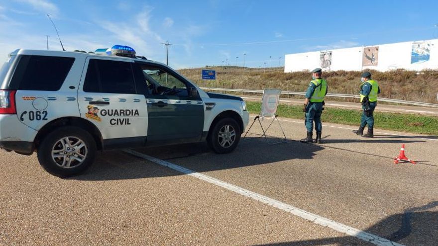La Guardia Civil, en un control en Valladolid.