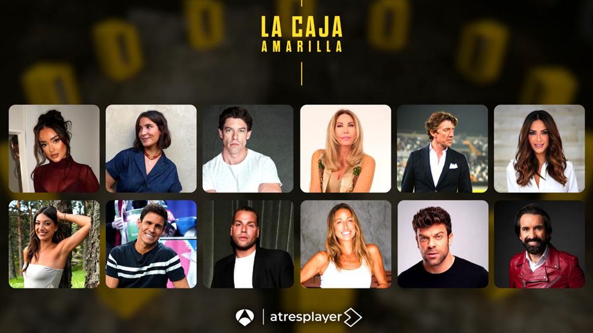 Los 12 concursantes famosos de 'La Caja Amarilla', nuevo reality de Atresmedia