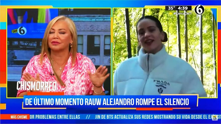 Belén Esteban apoya a Rosalía desde una TV de México: "Si Rauw se ha liado con quien sea, él se lo pierde"