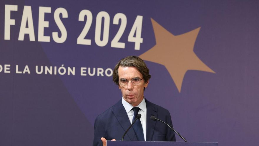 El expresidente del Gobierno José María Aznar interviene en la clausura del último campus de Faes.